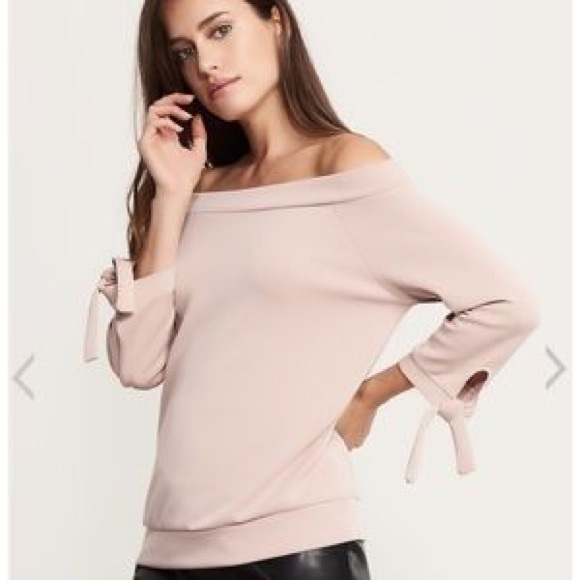 Dynamite (White) off the shoulder sweatshirt - Picture 3 of 5